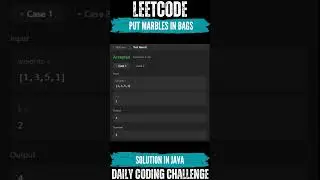 LeetCode : 2551. Put Marbles in Bags💛🖤 Solution link 👆🏻🔗 #leetcode #java #trending #shorts #coding