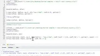 R Tutorial: Comparing two related groups (paired sample t-test/Wilcoxon test)