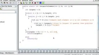 largest element in common from two different int arrays - java