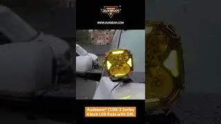 Auxbeam&reg; CUBE-Z Series 4 Inch Combo LED Pod Lights with White DRL & Amber Turn Signal #drivinglights