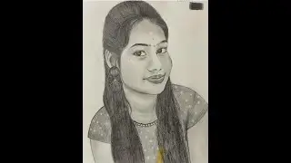 Realistic Girl Face Pencil Drawing