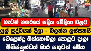 හැටන් නගරයේ පදික වේදිකා වලට ෆුල් සුද්ධයක් දීලා - බලන්න ලස්සනයි | මිනිස්සුන්ටත් මාර සතුටක්