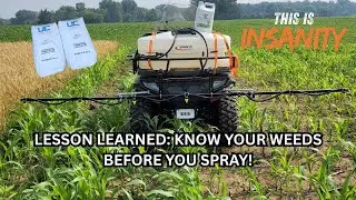 SPRAYING WEEDS AND FERTILIZING THE CORN FOOD PLOT