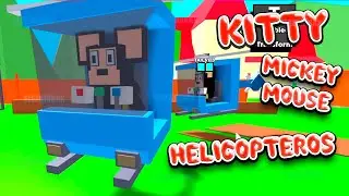 KITTY VUELO EN HELICOPTERO CON MICKEY MOUSE ~ Kitty Roblox ~ ELSENIORRX ROBLOX