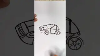 How to use no. 66 to draw car #art #shorts #ytshorts #kidsdrawing