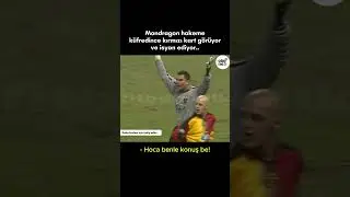 Mondragon k&uuml;fredince kırmızı kart g&ouml;r&uuml;yor ve isyan ediyor..  #viral #galatasaray #futbol #football