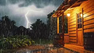 Dark Night Rain & Thunder Ambience | 24/7 Live Sleep Sounds | HEAVY RAIN | RAIN SOUND FOR SLEEP