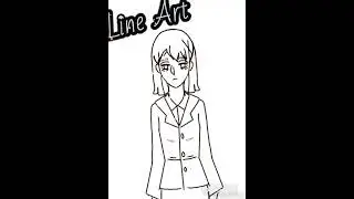 Line art Vs Final Product #digitalart #edit #editing #digitalartist