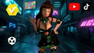 💯🌟&iexcl;Aprende a hacer personajes 3D estilo anime cyberpunk #VTuber Lunina y Ham Hams! 🌟✍🎮