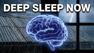 Stop Overthinking: Heavy Rain on Tin Roof for Anxiety & Deep Sleep (Dark Screen)