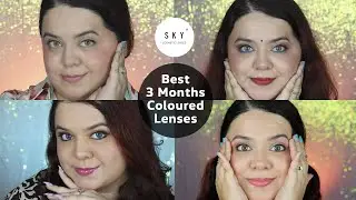 Sky Cosmetic lenses 3 Months Try on Haul | Good Quality Colored Lenses under Rs. 1000