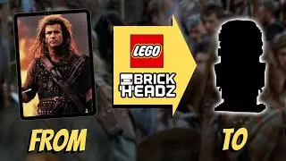 William Wallace (Braveheart) LEGO Custom Brickheadz | Satisfying Building Animation