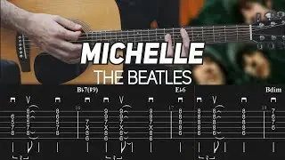 The Beatles - Michelle (Guitar lesson with TAB)