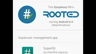 How to root Symphony i10 (কিভাবে রুট করবেন) & install TWRP Recovery on Android 6.0 Marshmallow