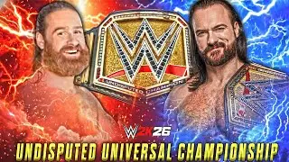 Drew McIntyre vs. Sami Zayn - Undisputed Universal Championship Match - wwe 2k25 mods