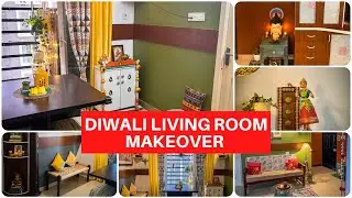 Diwali Living Room Makeover | Diwali 2022 | Simple & Easy Diwali Decoration ideas | Swathi Ganesh