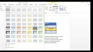 FORMATTING TABLES IN MICROSOFT WORD