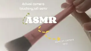 ASMR on the camera lens  (bad quality) |  brushing  tapping scratching | no talking asmr 