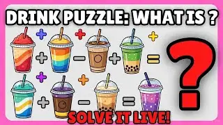 Insane Drink Puzzle: Slushie + Bubble Tea = ? 😱 Live Solve!