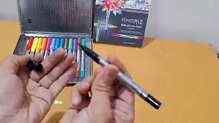 Unboxing & Review | Doms Amariz Duo Brush Pens | 14 Shades Tin Pack for Kids