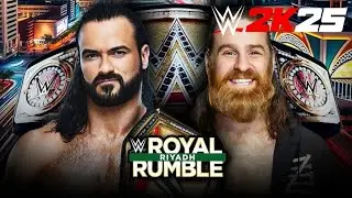 Royal Rumble 2026 Drew McIntyre vs. Sami Zayn Undisputed Title WWE 2K25 Gameplay
