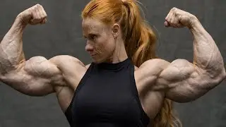 BEAUTIFUL FEMALE BODYBUILDER WITH SUPER SOLID BICEPS : A RODGERS