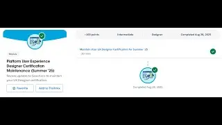 Platform User Experience Designer Certification Maintenance (Summer &rsquo;25) | Salesforce