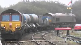 DB 66 With NR Rail Head Treatment Train Through Par