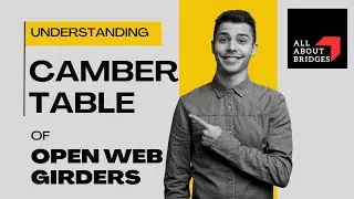 How to read and interpret camber table of RDSO OPEN WEB GIRDERS ?