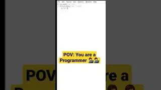 POV: You are a programmer