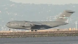 Two C17s deliver President Biden's helicopter transport to San Francisco 🇺🇸 ✈️