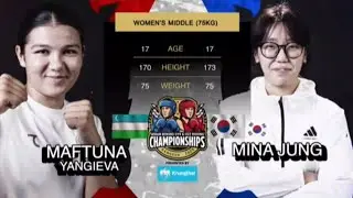 Asian U22 & Youth boxing championship in Bangkok Thailand 2025 75kg women (UZB vs KOR) qater final 🥊