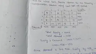 Least Cost Cell method-Transportation methods||Optimization Techniques|| R23 || #btech #ot #jntuk 