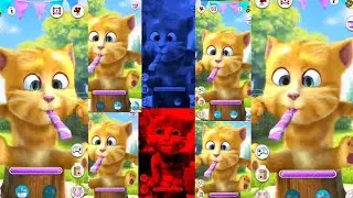 Talking Ginger Cat #funny game 🍐🍒🍕🐠🍉🍊🧅🥞🥨🍑 4