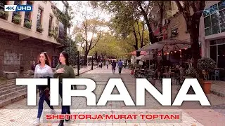 TIRANA, ALBANIA - PEDONALJA E TIRANES - Virtual Walking Tour Tirane, Shqiperi (4K UHD)