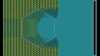 A linear wave crossing a hexagon with the refractive index of a diamond