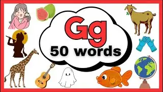 Letter Gg Words for kids/Words starting with G // letter g words/ g for Words/Alphabet G 