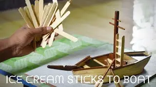 How to make boat with ice cream sticks | Ice cream stick boat | diy wood crafts work | step by step