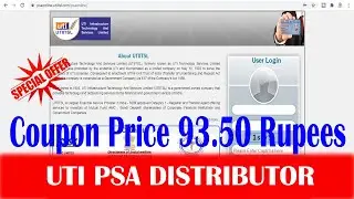 Pan Card Distributor Coupon Price 93.50 Rupees Only - UTI PSA Distributor