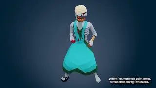 3D Characters Zombie Hospital Lowpoly Pack Lite - Animation Example