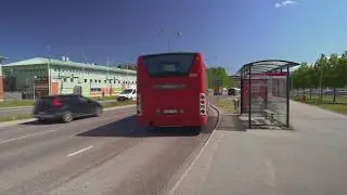 Sweden, Stockholm, bus 740 ride from Vårberg to Ekgårdsvägen