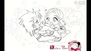 🖤 Final Fantasy VII Fanart &ndash; Zack Fair x OC (Chibi Style) 🎨
