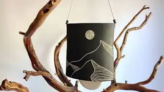 In The Mountains Sgraffito Wind Chime Bell