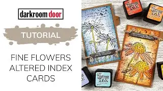 Fine Flowers Altered Index Cards