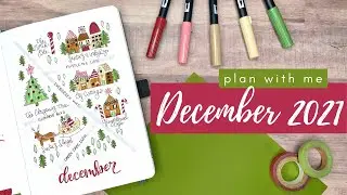 Plan With Me | December 2021 | Bullet Journal Setup | Archer & Olive | Tombow Dual Brush Pens