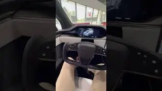 2025 Tesla Model X White Interior | Yoke Steering Wheel | Dashboard | Display System