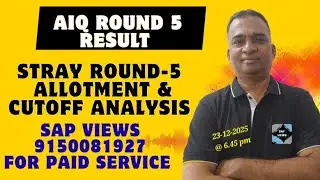 #AIQ ROUND 5 RESULT||#AIQ CUTOFF ANALYSIS|#CATEGORY&COLLEGE WISE CUTOFF ANALYSIS|#AIQ ROUND5ANALYSIS
