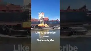 Escort boat keeping ship on check #boatlife #savannah #georgia #weekend #weekend #shortvacation