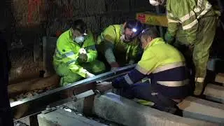 Treballs de manteniment túnels línia Lleida-La Pobla