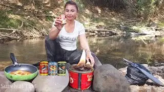 Survival Skills: Make a Camping Fire Starter From can fish 🔥 #survival #camping #outdoors #forest